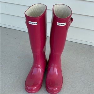 Glossy Tall Hunter Boots